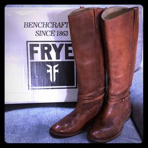 FRYE Distressed Shirley Riding Boot